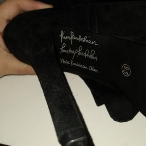 Black knee high heel boots